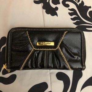 Baby Phat wallet black gold
